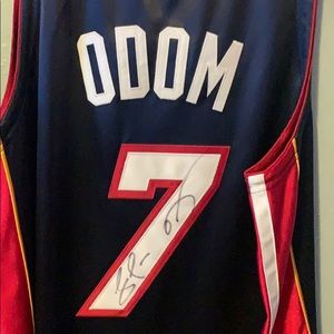 Lamar Odom and Gary Payton Signed Jereseys